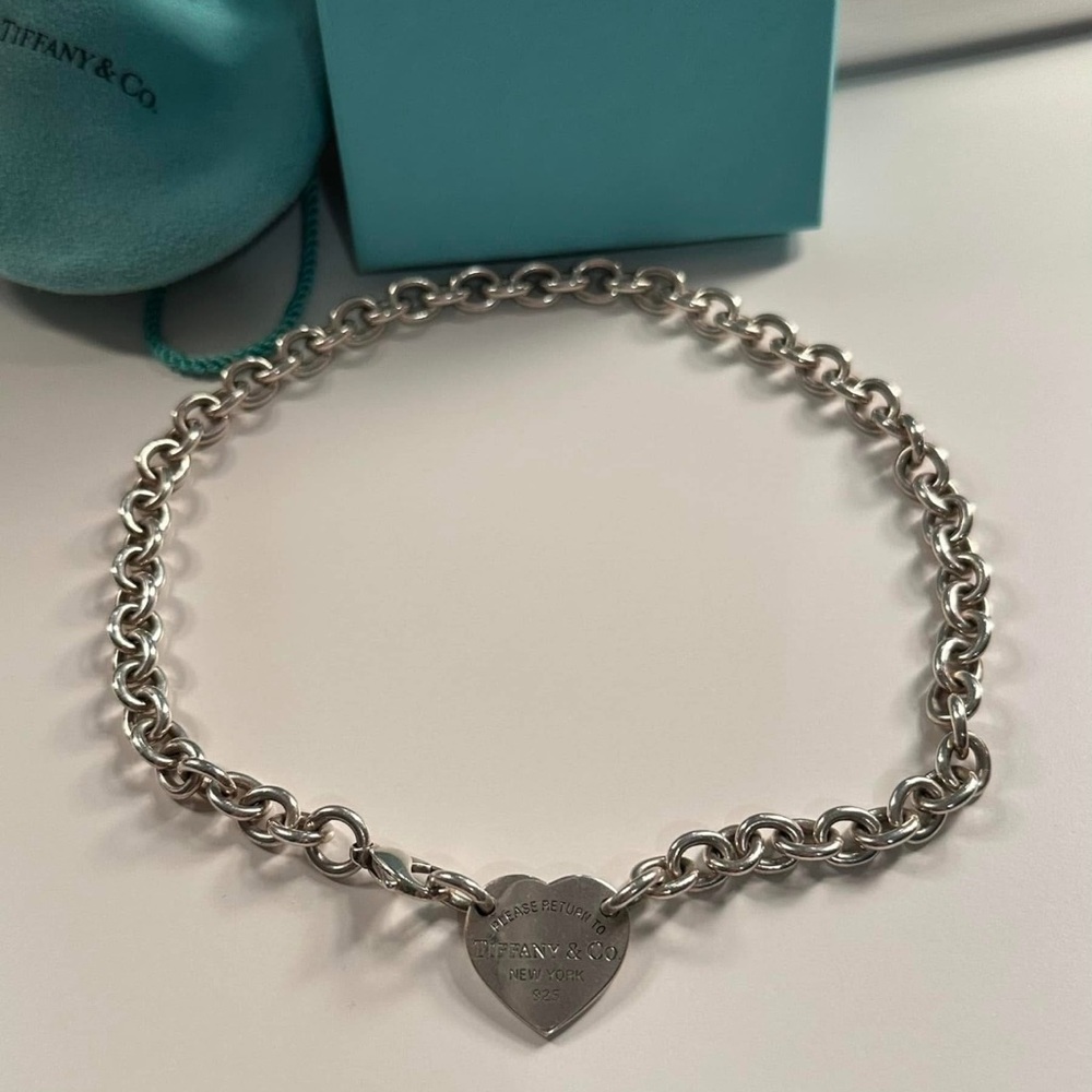 Tiffany & Co. Silver RTT Heart Choker